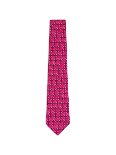 Kiton corbata de seda con motivo geométrico