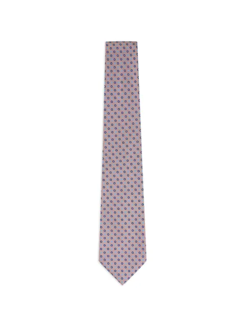 Kiton corbata con bordado floral