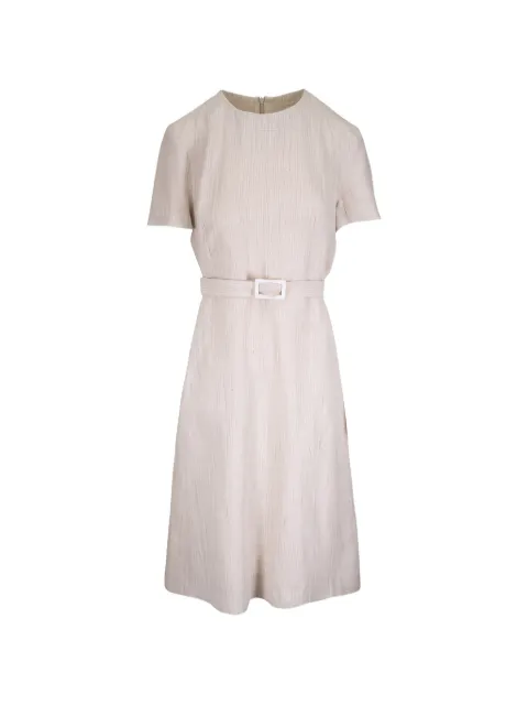 Kiton belted short-sleeve midi dress