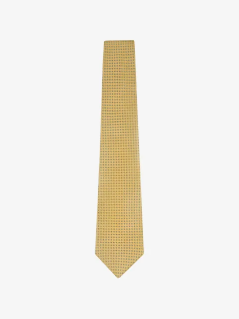 Kiton geometric-pattern silk tie