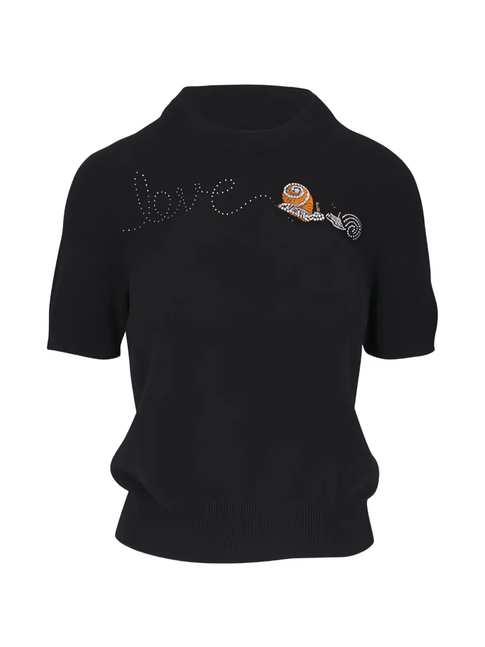 Libertine Snail Love short-sleeve sweater - Black