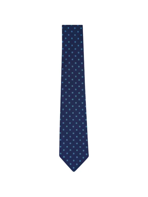 Kiton geometric-pattern silk tie