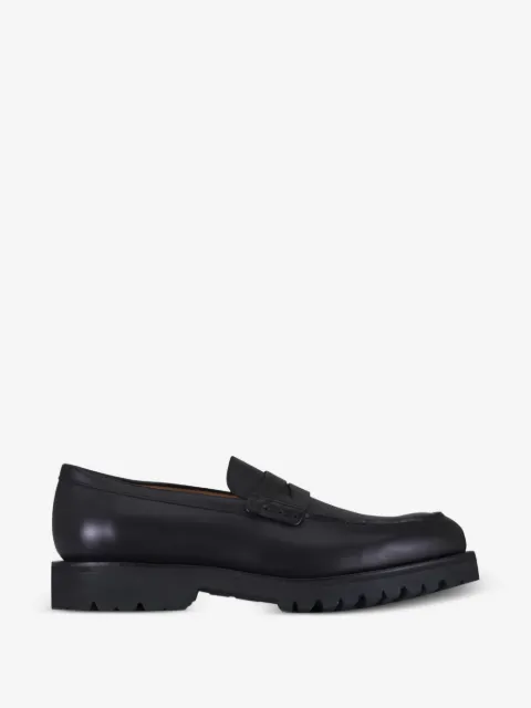 Heschung leather lug-sole loafers