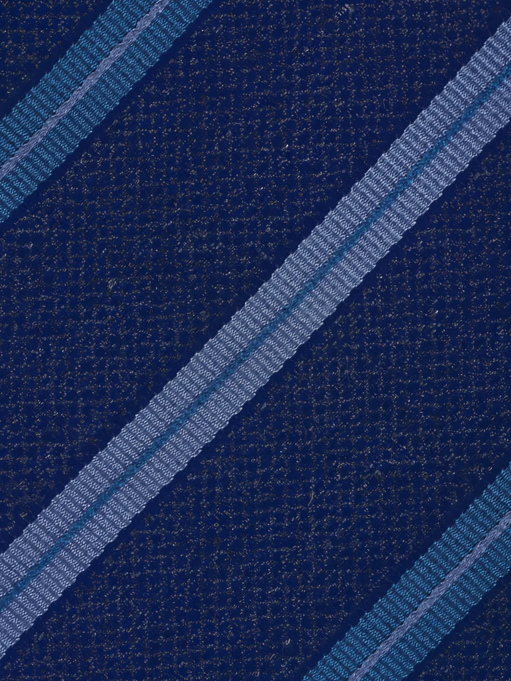 Kiton Gestreepte zijden stropdas Blauw