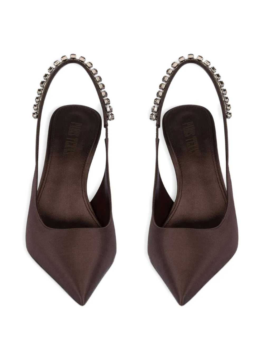 Paris Texas Lidia crystal-embellished slingback pumps Bruin