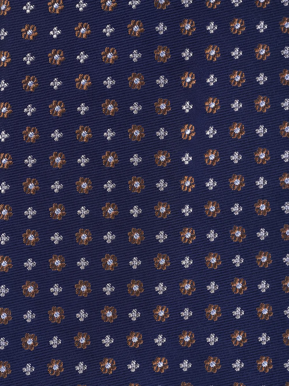  Kiton Corbata De Seda Con Estampado Floral - Azul 