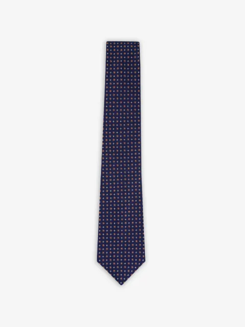 Kiton corbata de seda con estampado floral
