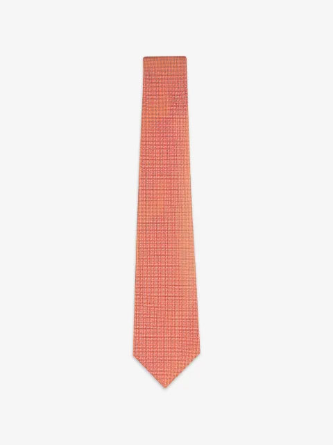 Kiton geometric-pattern silk tie