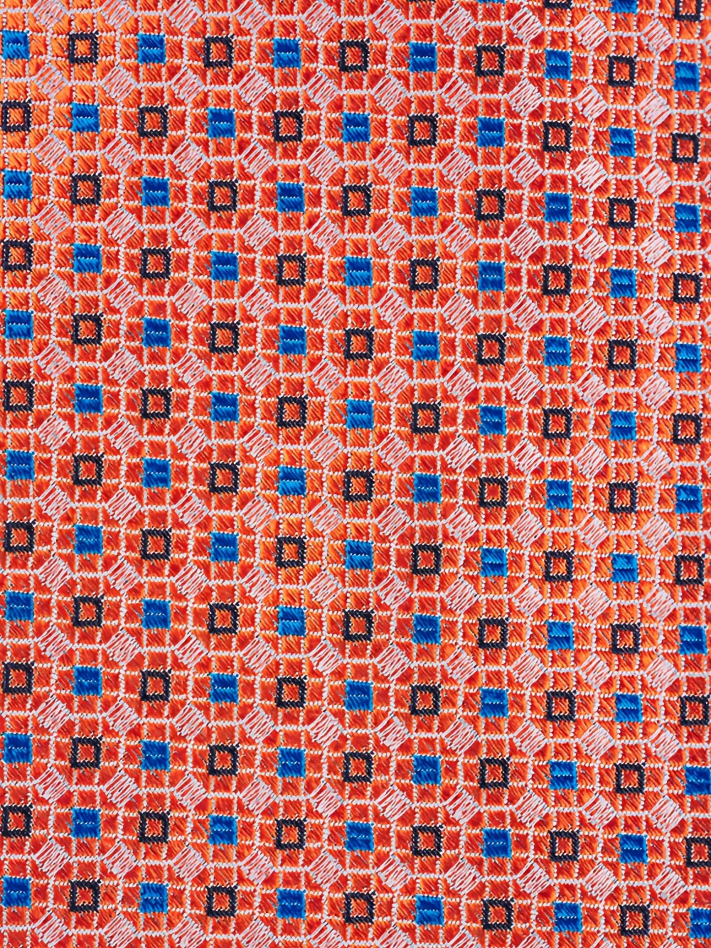 Kiton Stropdas met geometrisch patroon Oranje