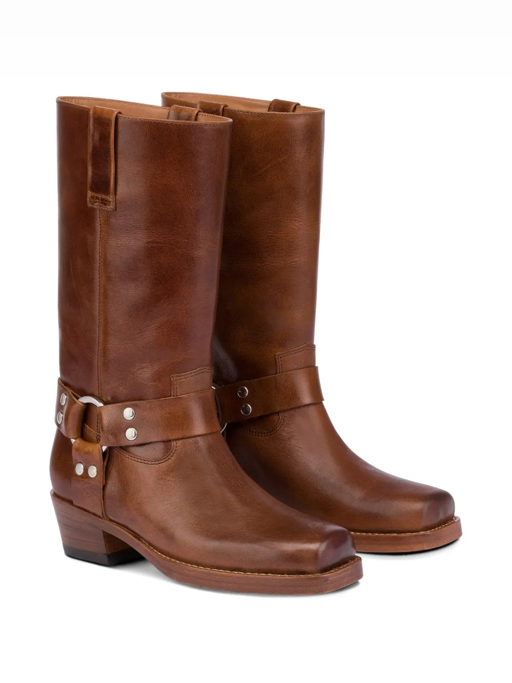 Paris Texas Roxy harness-detail ankle boots Bruin