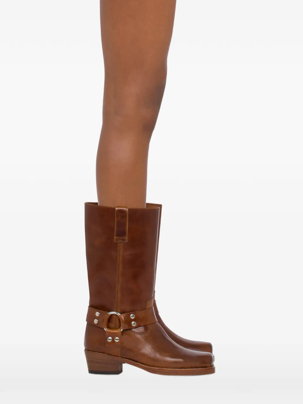 Paris Texas Roxy harness-detail ankle boots Bruin