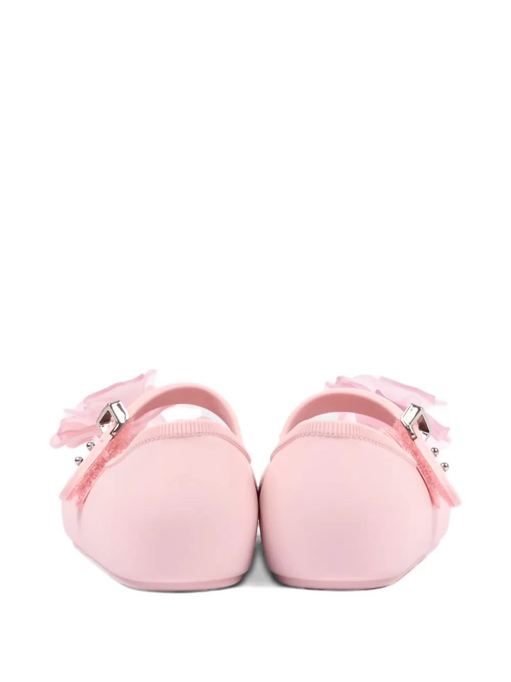 Mini Melissa flower-detail ballet flats Roze