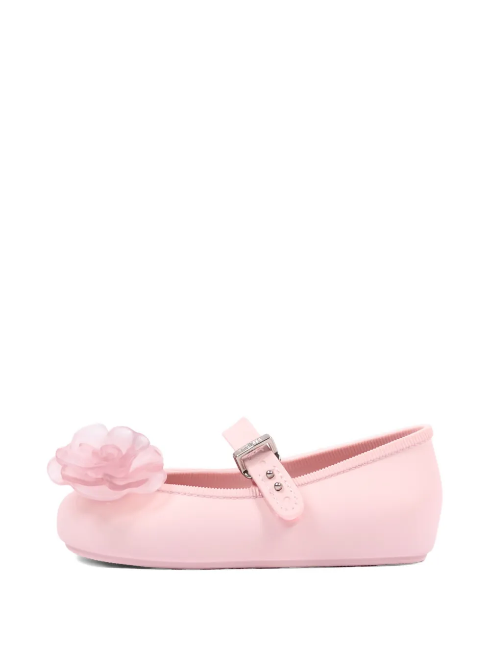 Mini Melissa flower-detail ballet flats Roze