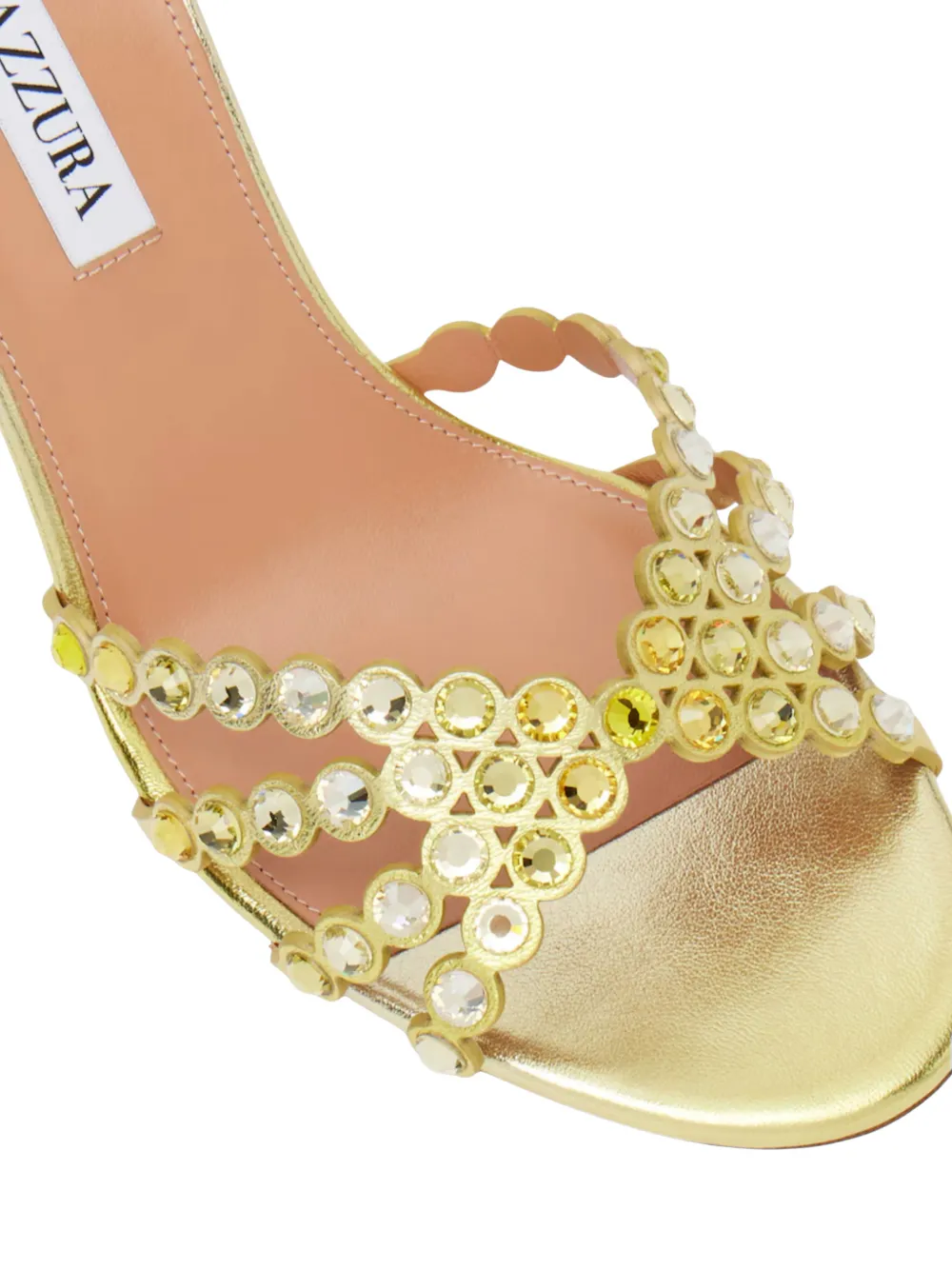 Aquazzura Tequila crystal-embellished mules Geel