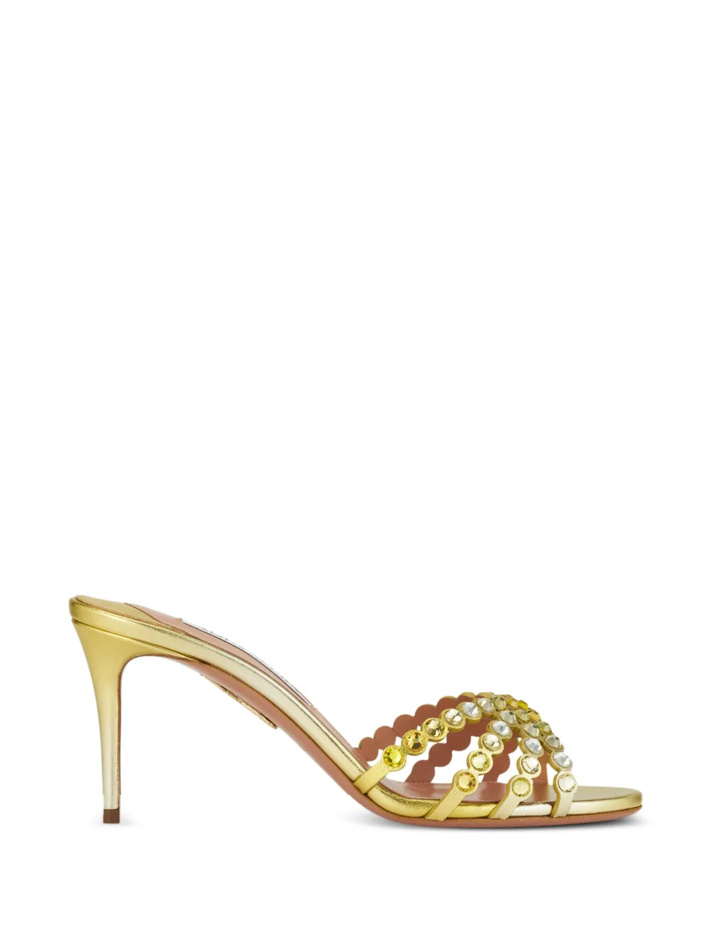 Aquazzura Tequila crystal-embellished mules Geel