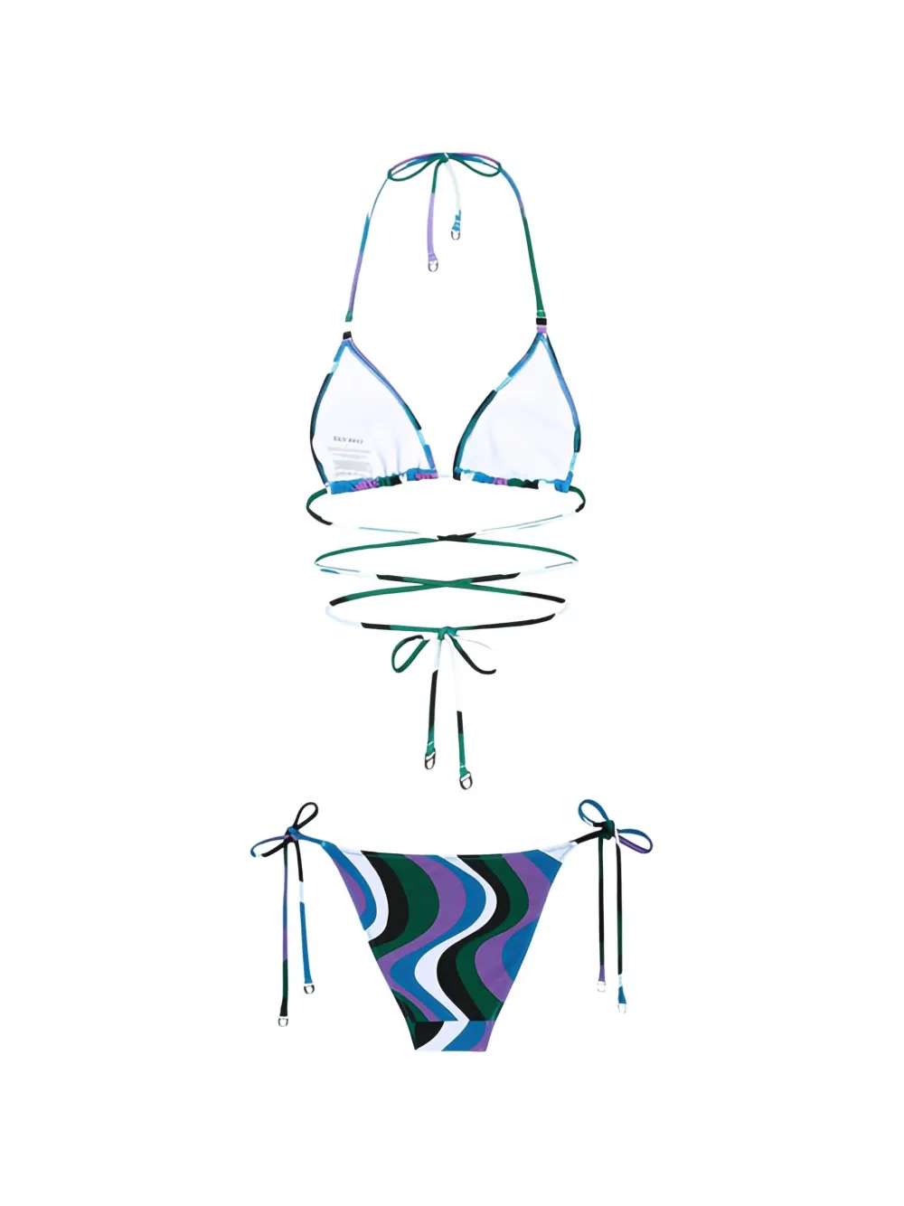  Daze Dayz Bikini Pado Con Estampado Abstracto - Azul 
