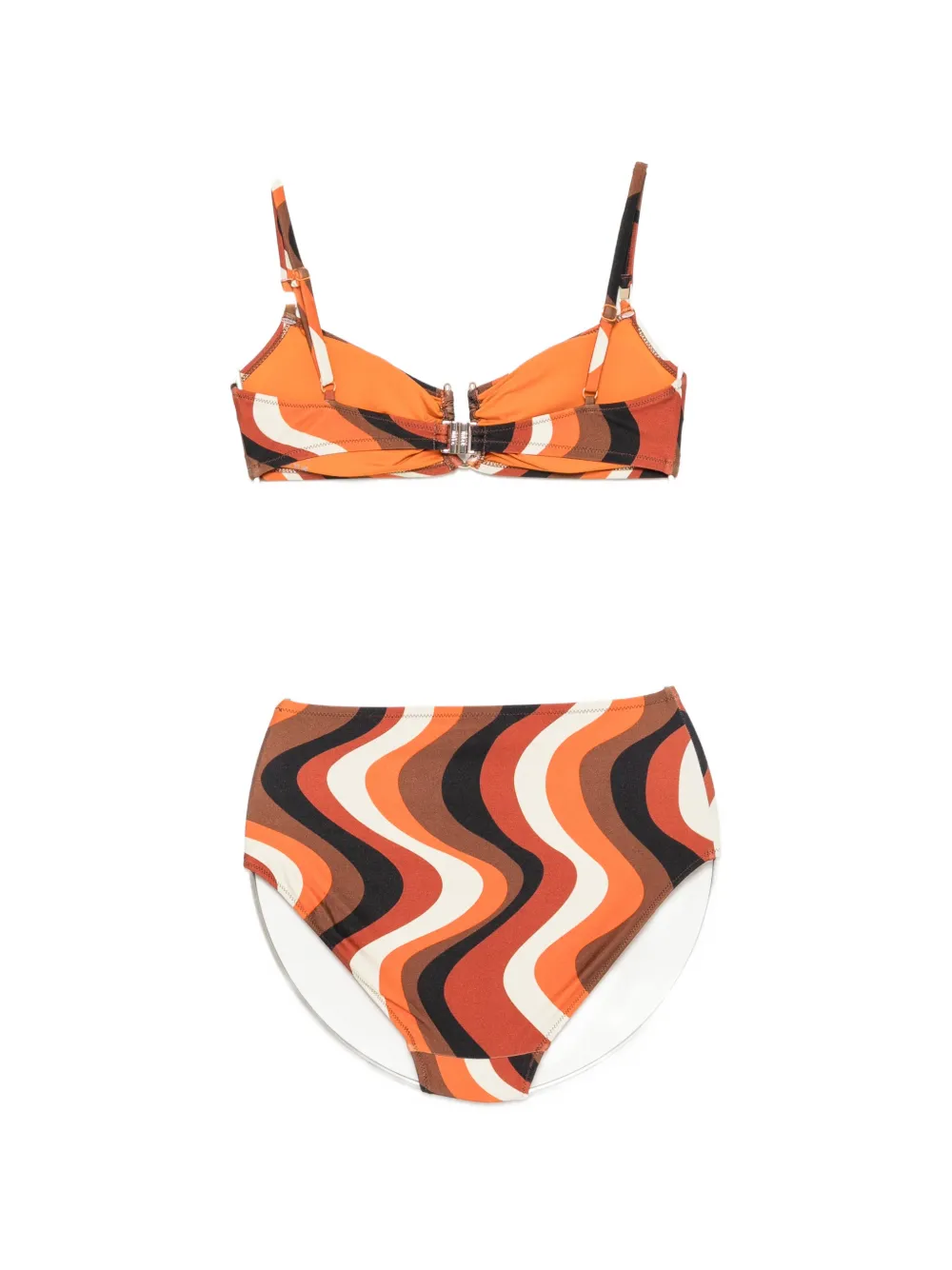 Daze Dayz Sunset-wave U-ring Bikini In Brown