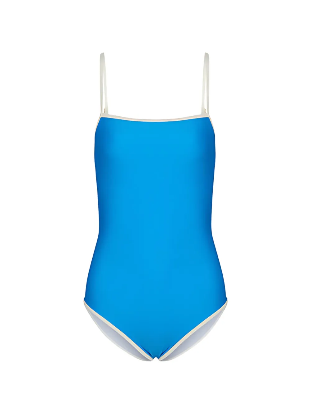 5PENING contrast-trim swimsuit - Blau