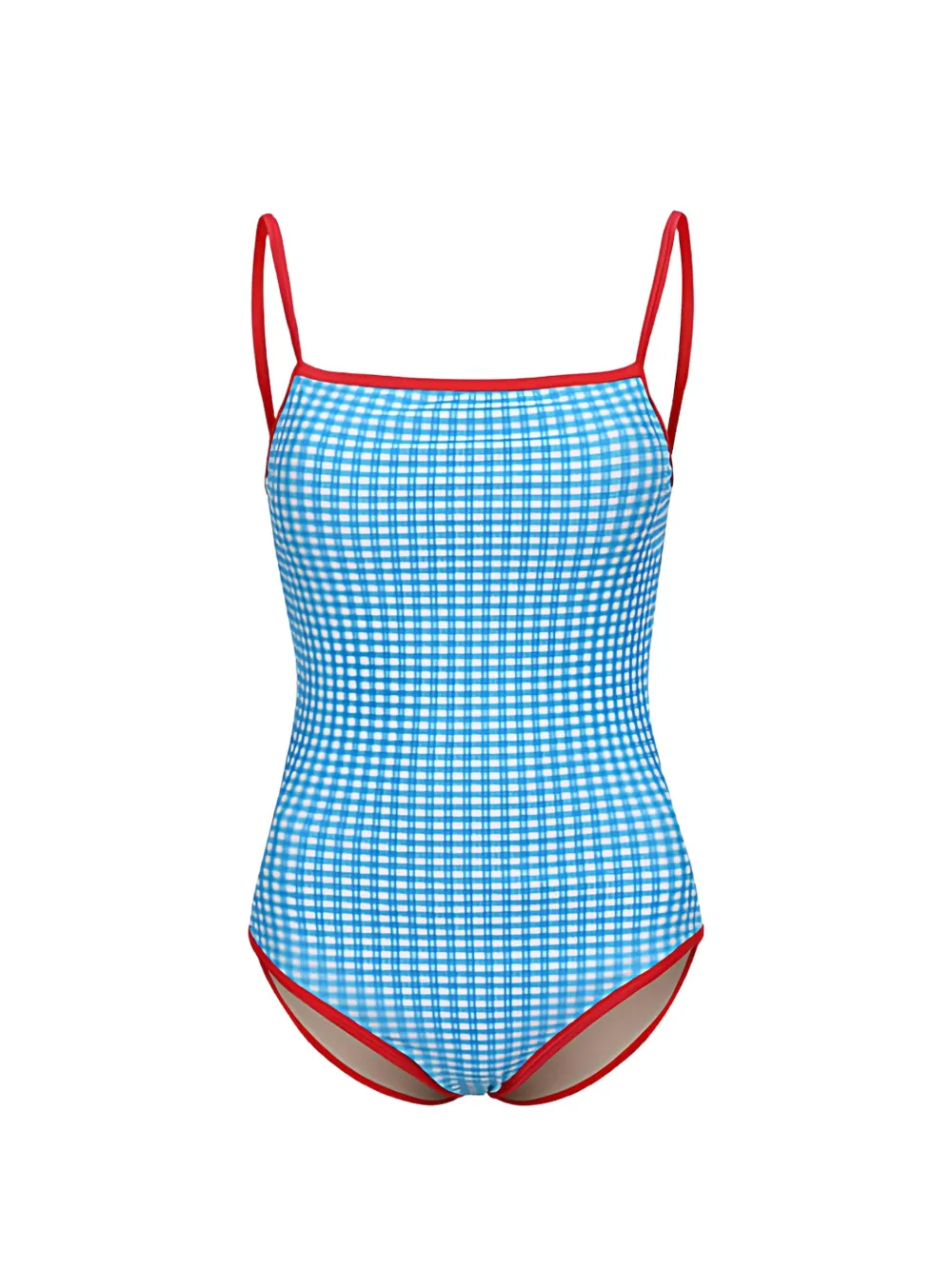 5PENING 24 Melanie gingham-check swimsuit - Blu