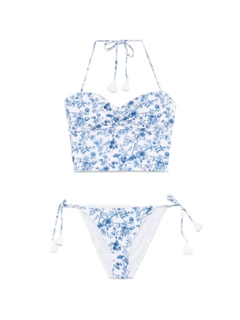DAZE DAYZ bikini tipo bandeau con estampado floral