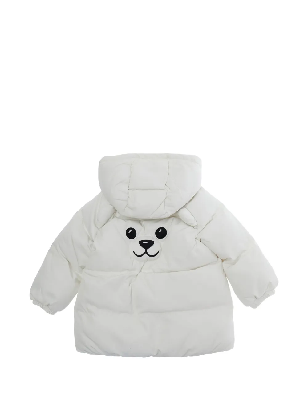 Moschino Kids Donsjack met logoprint Wit