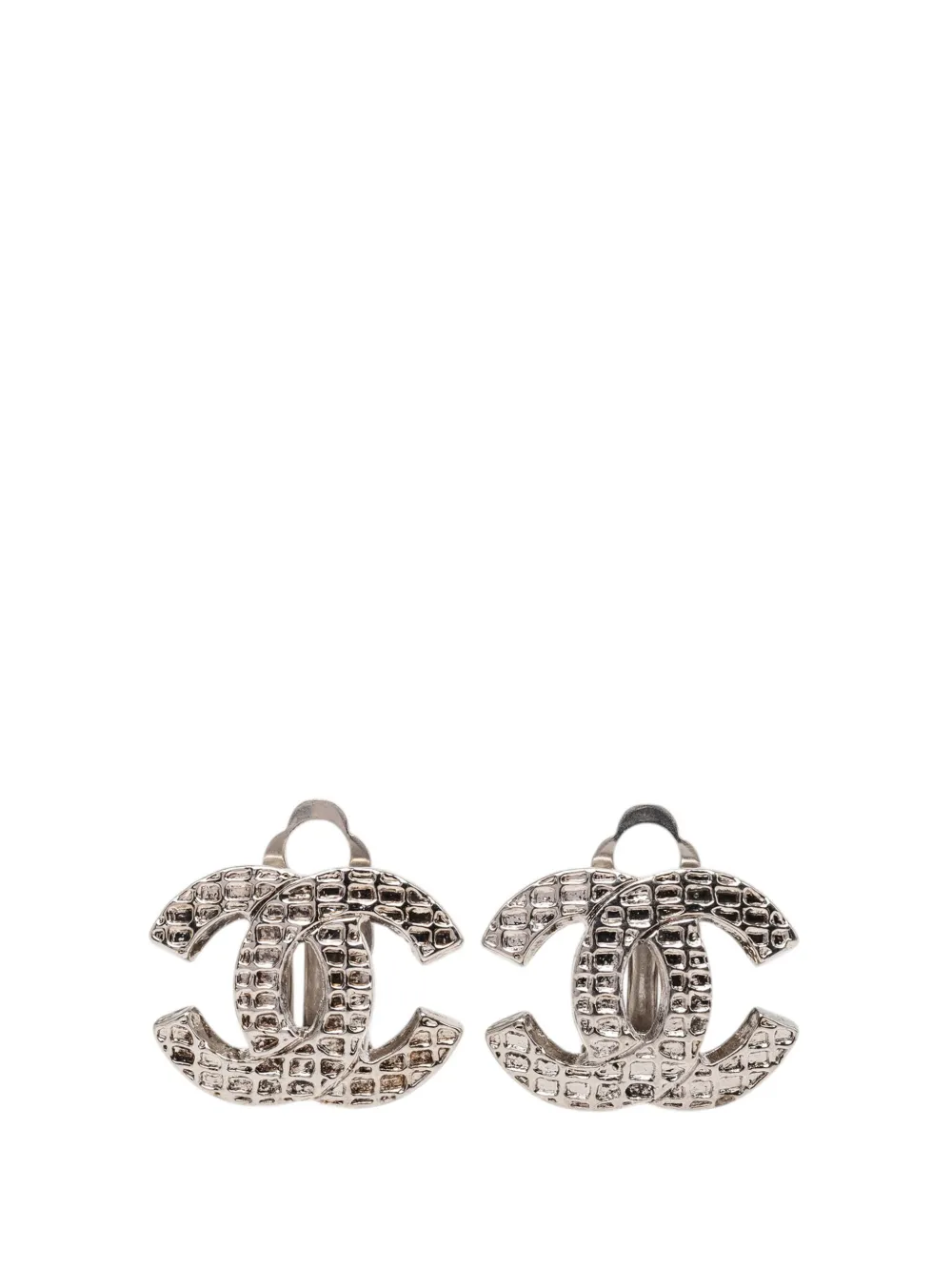 CHANEL Pre-Owned 2000 CC Brass Clip On Earrings costume earrings - Silber