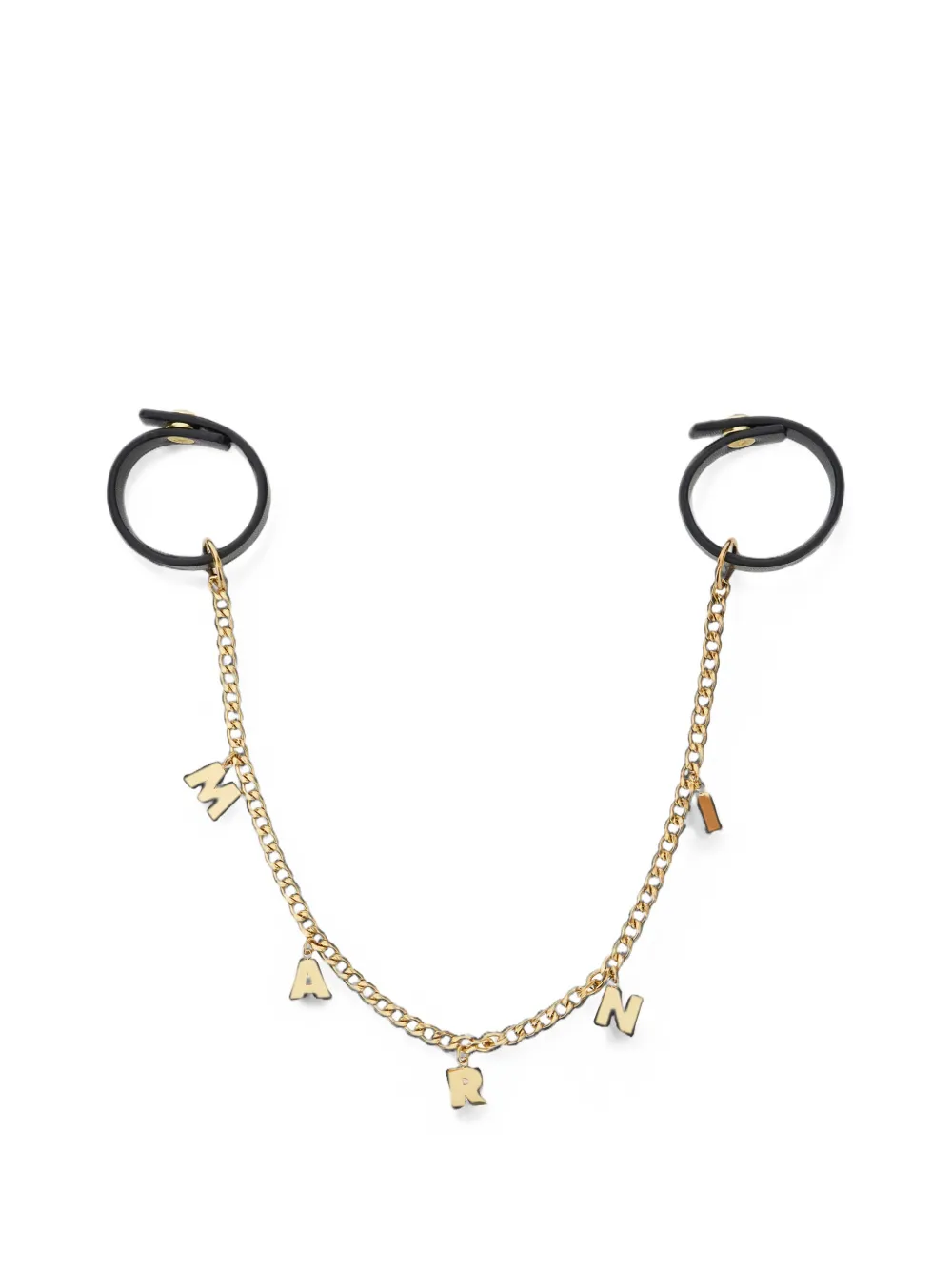 Marni Kids logo-charm chain bag strap - Oro