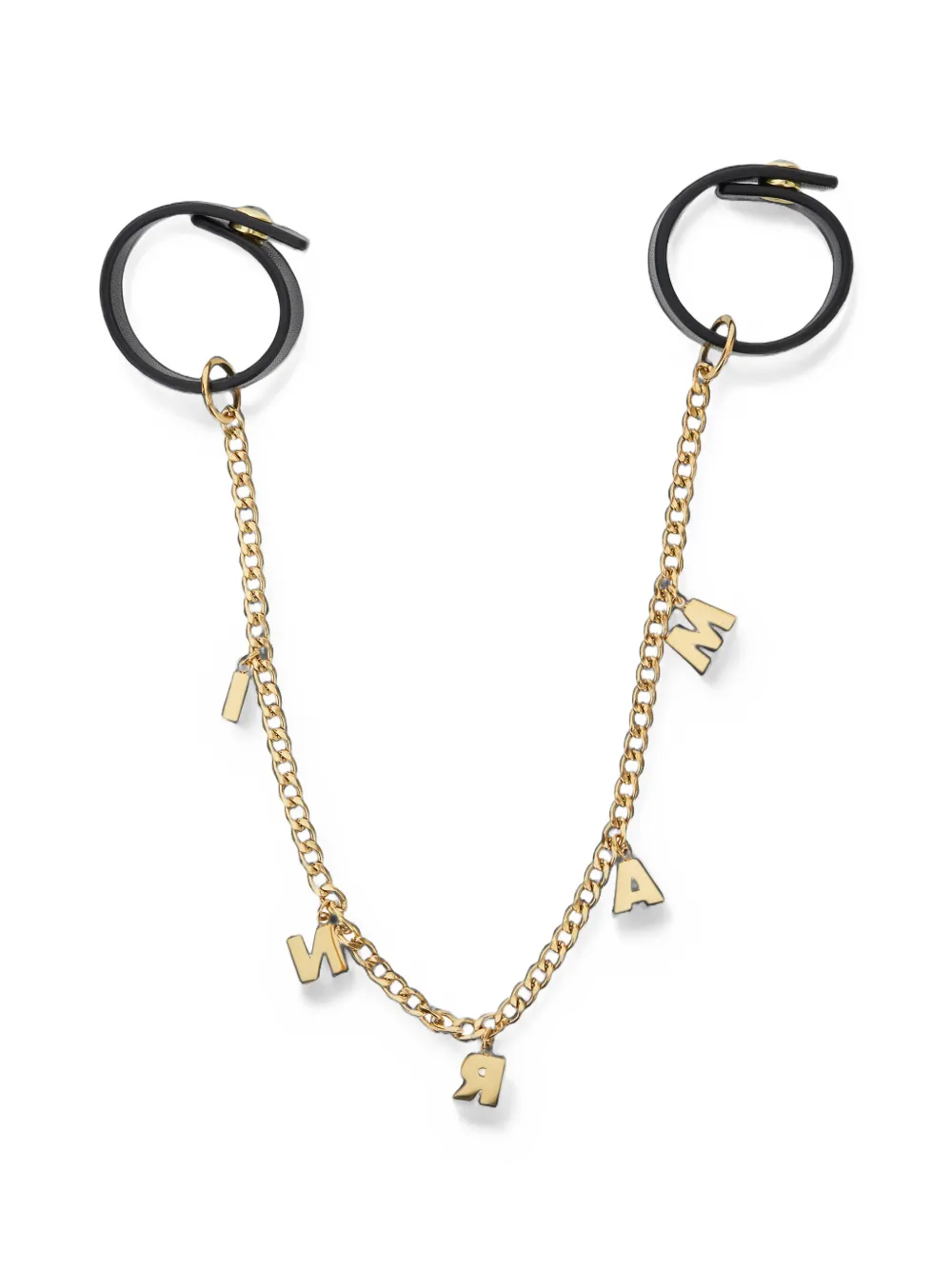 Marni Kids Tassenband met ketting en logo-bedel Goud