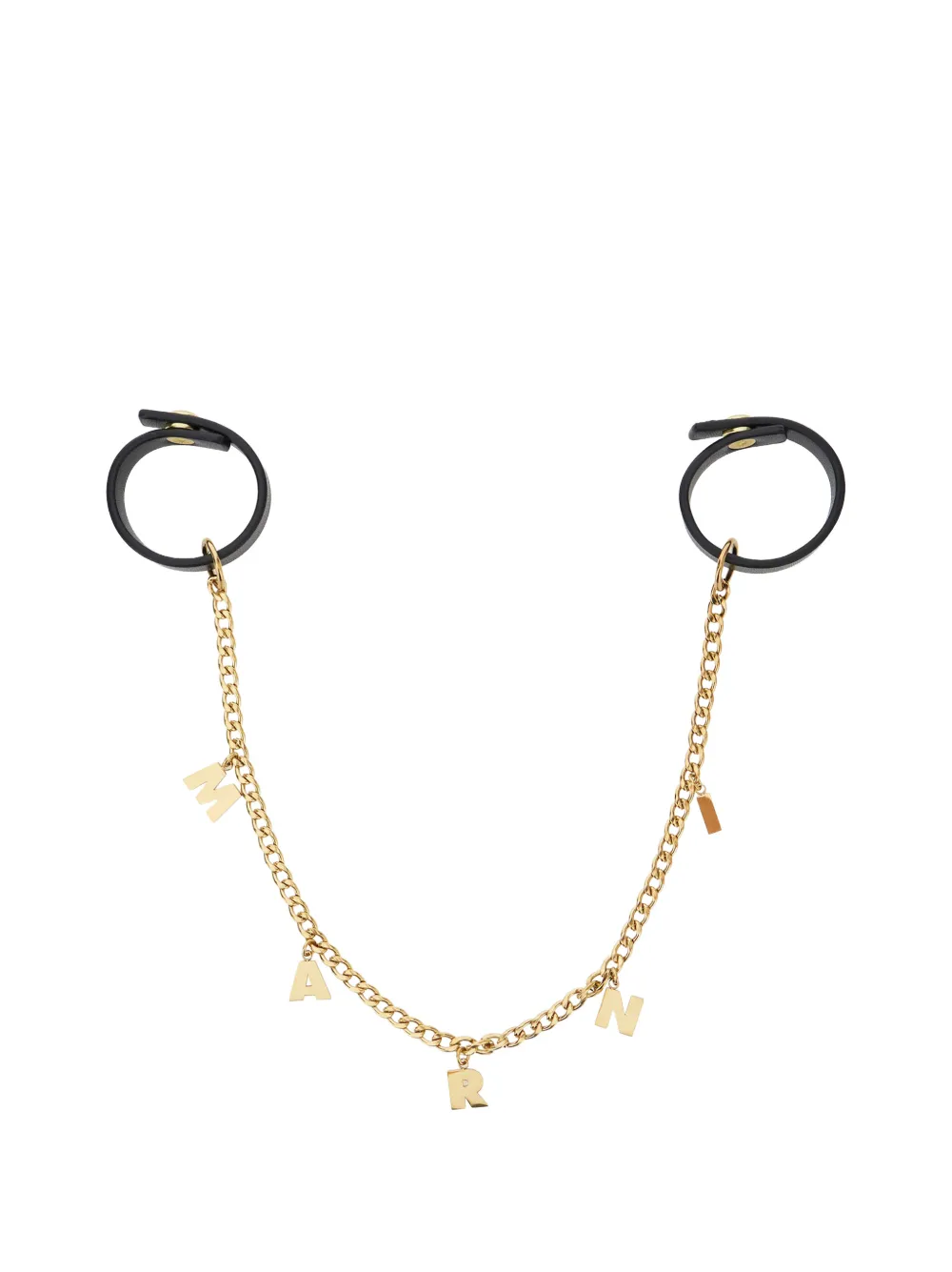 Marni Kids logo-charm chain bag strap - Oro