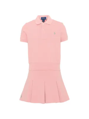 【新品タグ付】MONCLER モンクレール ポロワンピース ピンク Moncler Enfant プリーツ ポロワンピース | ピンク | FARFETCH JP
