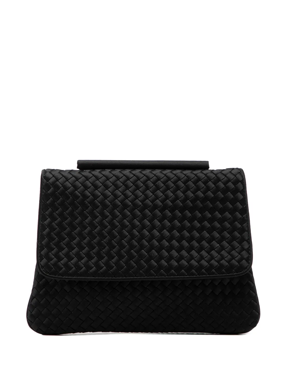 Bottega Veneta Pre-Owned 20th Century Satin Intrecciato Metal Handle Bag clutch bag - Nero