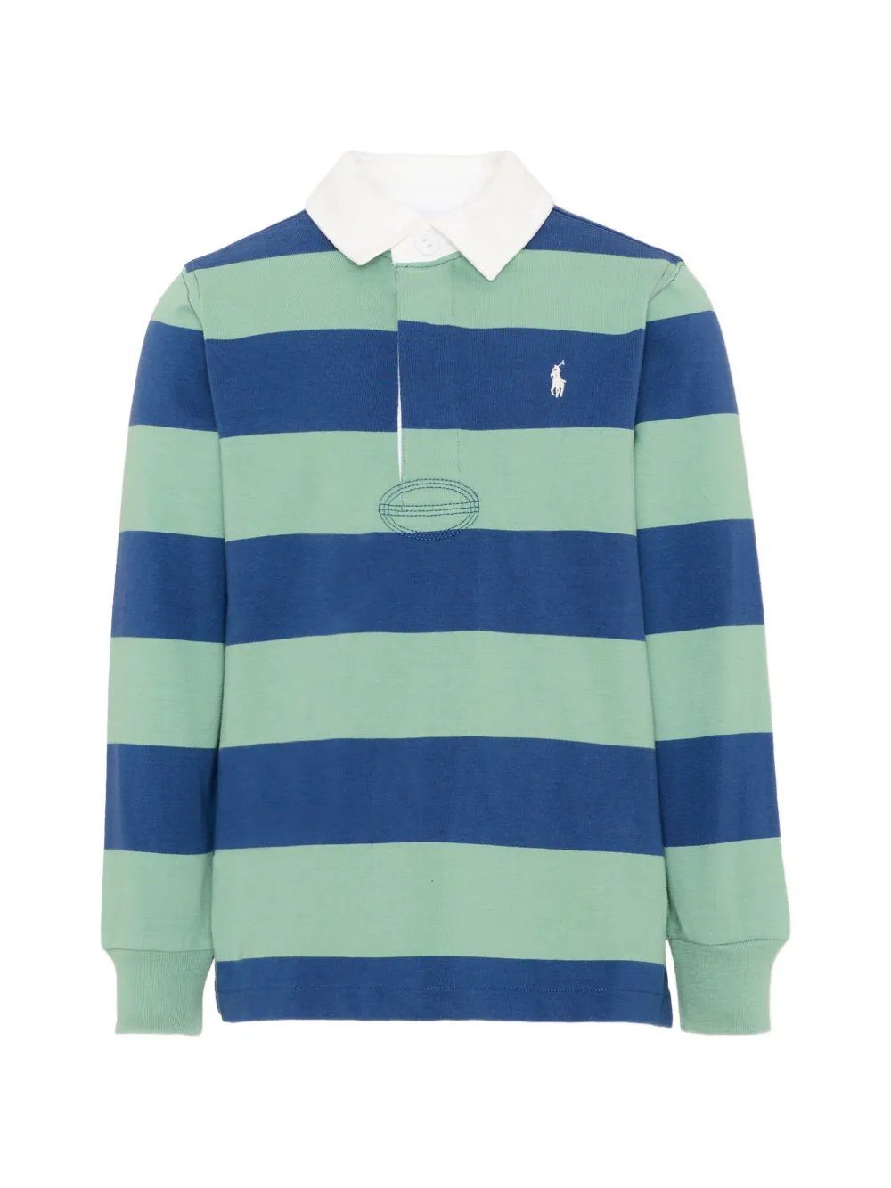 POLO RALPH LAUREN KIDS striped long-sleeve polo shirt - Blu
