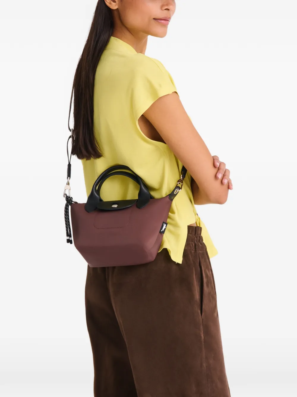 Longchamp Le Pliage Energy XS handtas Bruin