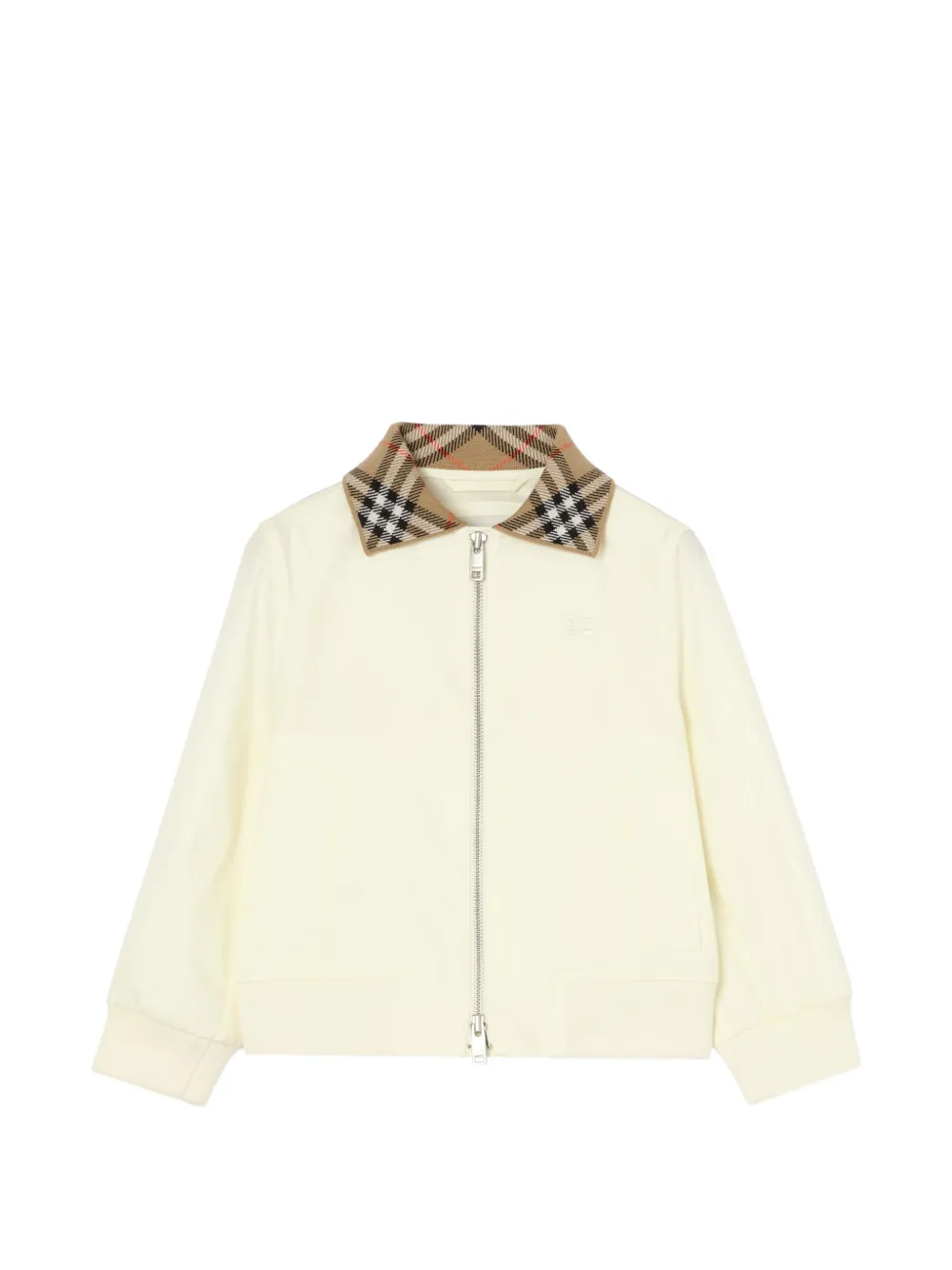 Burberry Kids Bomber Hayfield in cotone - Toni neutri
