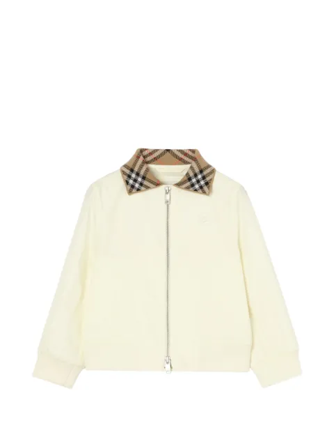 Burberry Kids cotton Hayfield bomber jacket