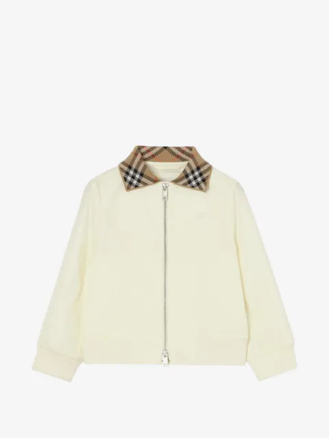 Burberry Kids cotton Hayfield bomber jacket