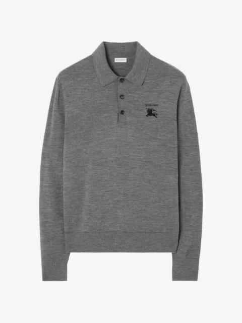 Burberry long-sleeve Knight wool polo shirt