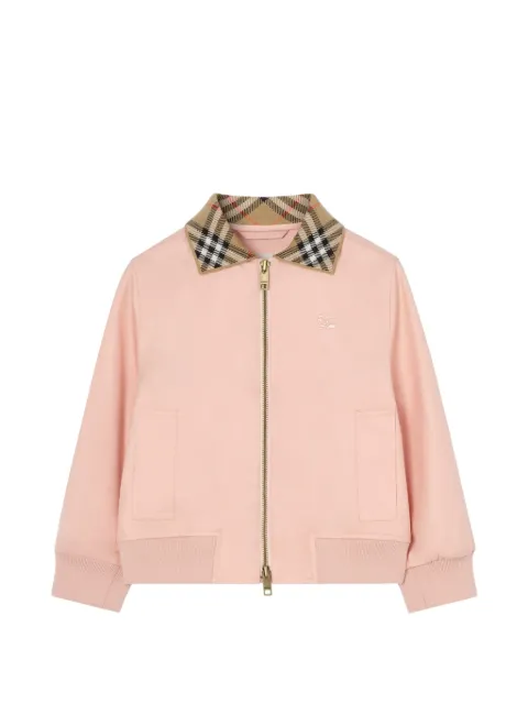 Burberry Kids cotton Hayfield bomber jacket