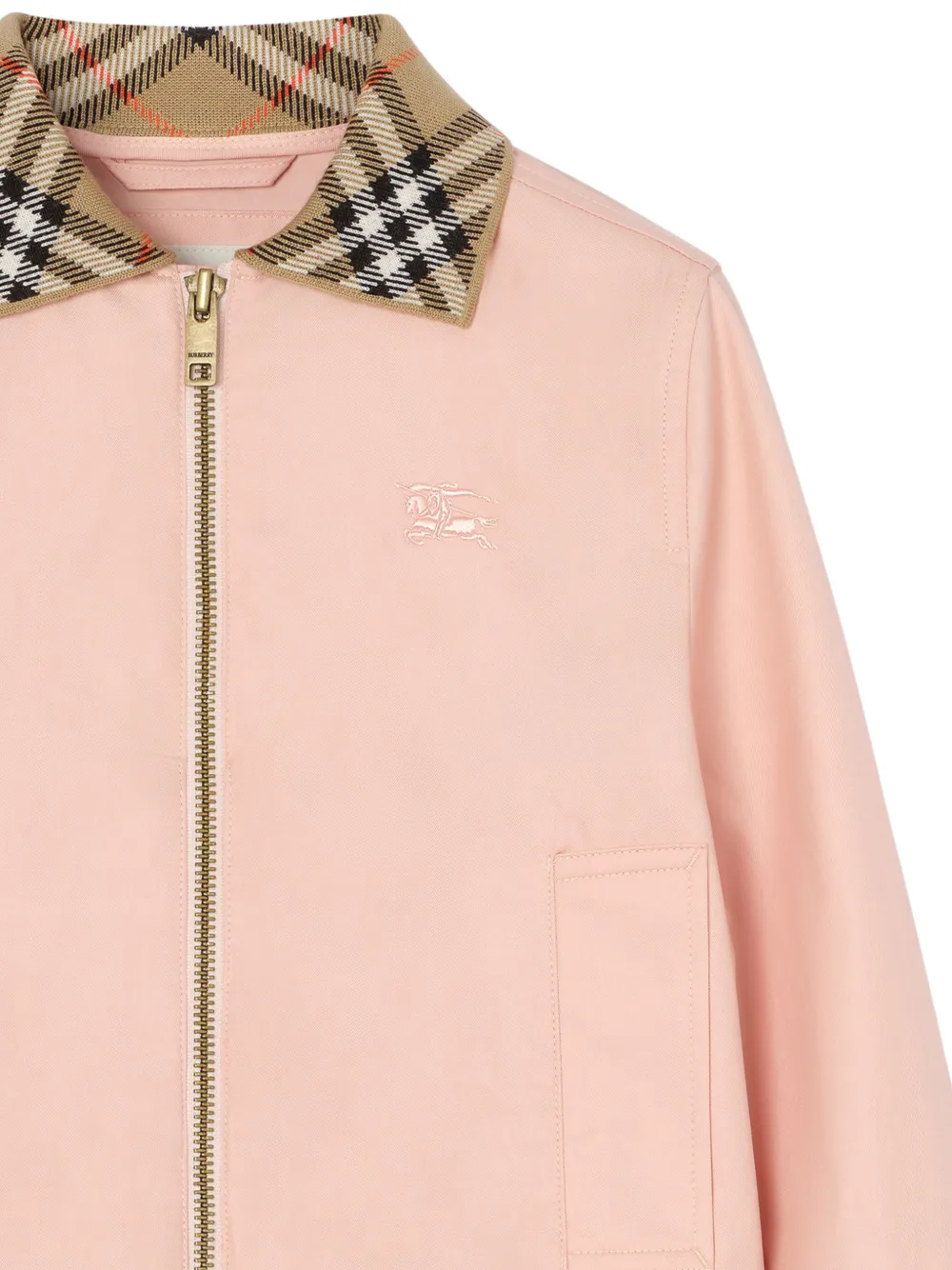 Burberry Kids Hayfield katoenen bomberjack Roze