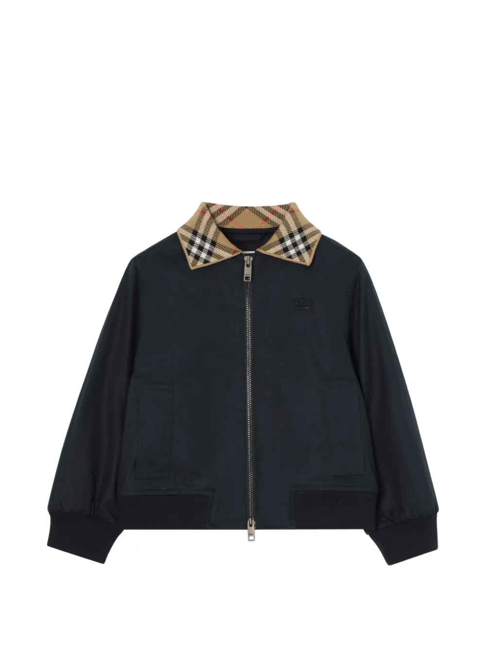 Burberry Kids Bomber Hayfield in cotone - Blu