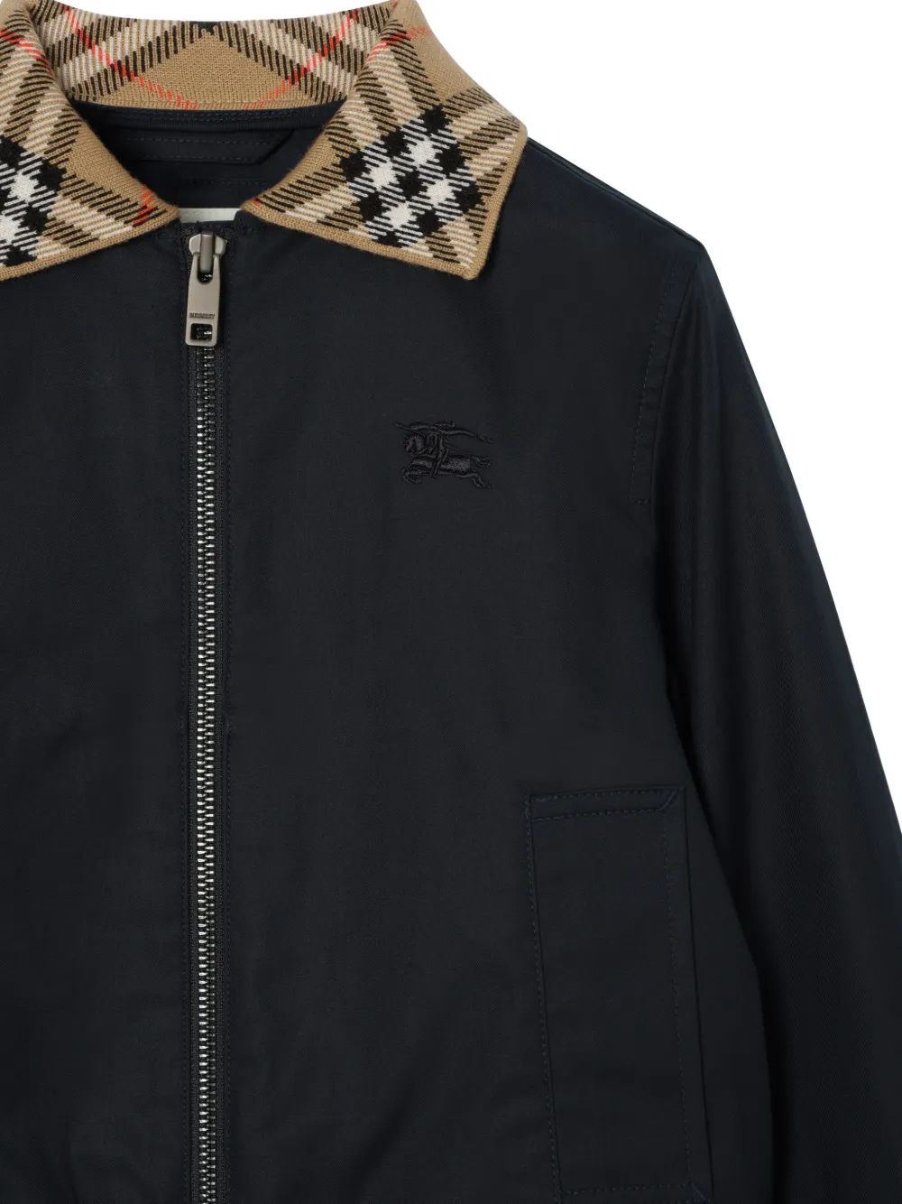 Burberry Kids Hayfield katoenen bomberjack Blauw