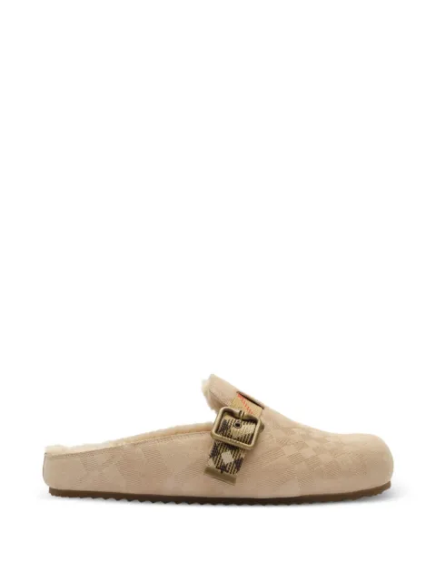 Burberry Check shearling Urchin clogs