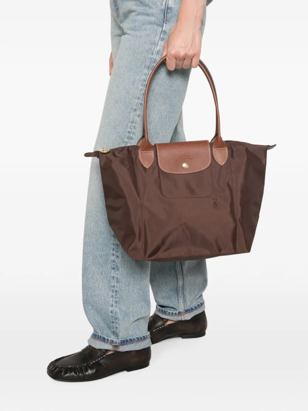 Longchamp Le Pliage Original medium shopper Bruin