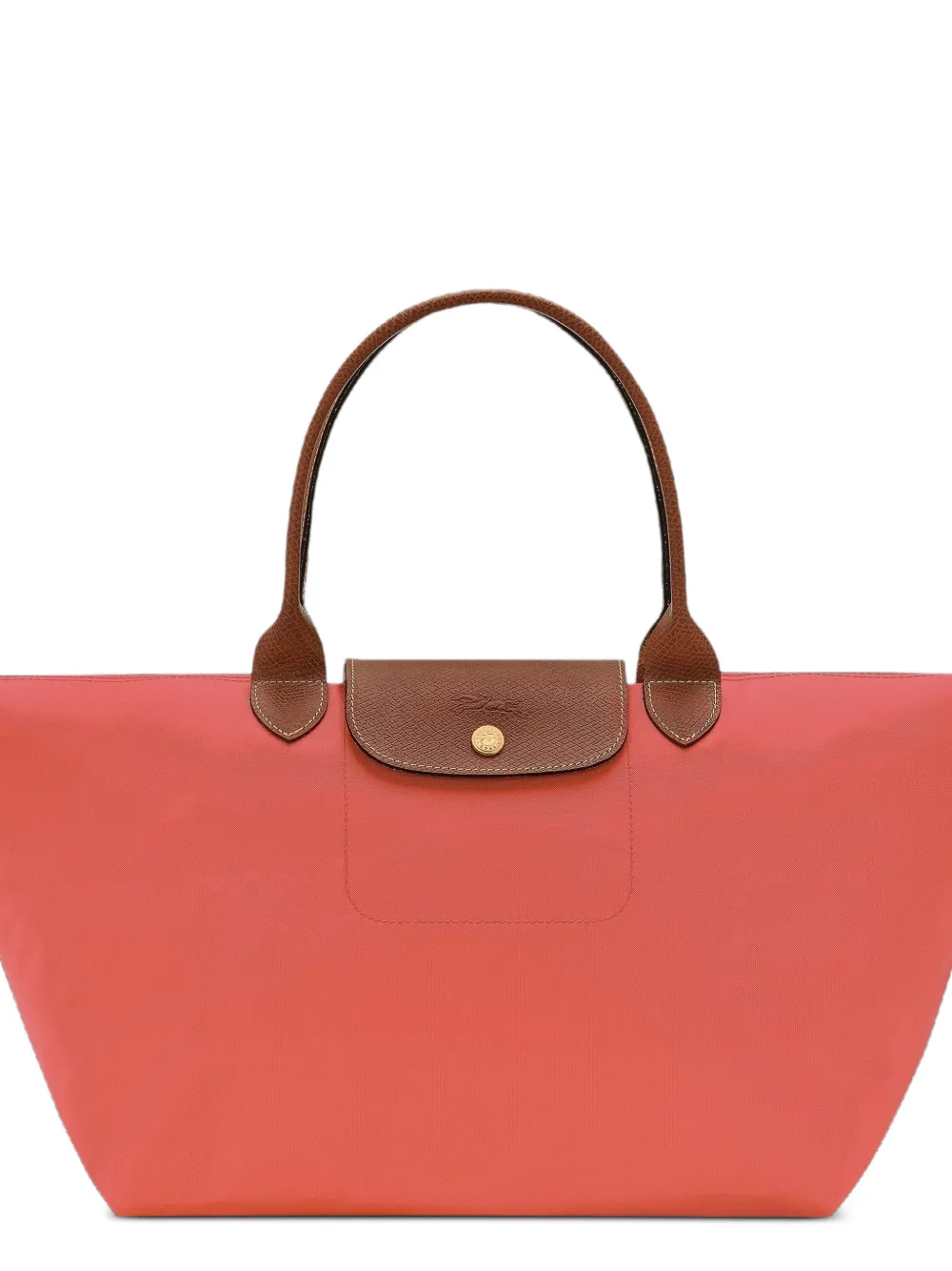 Longchamp Le Pliage shopper met leren afwerking Oranje