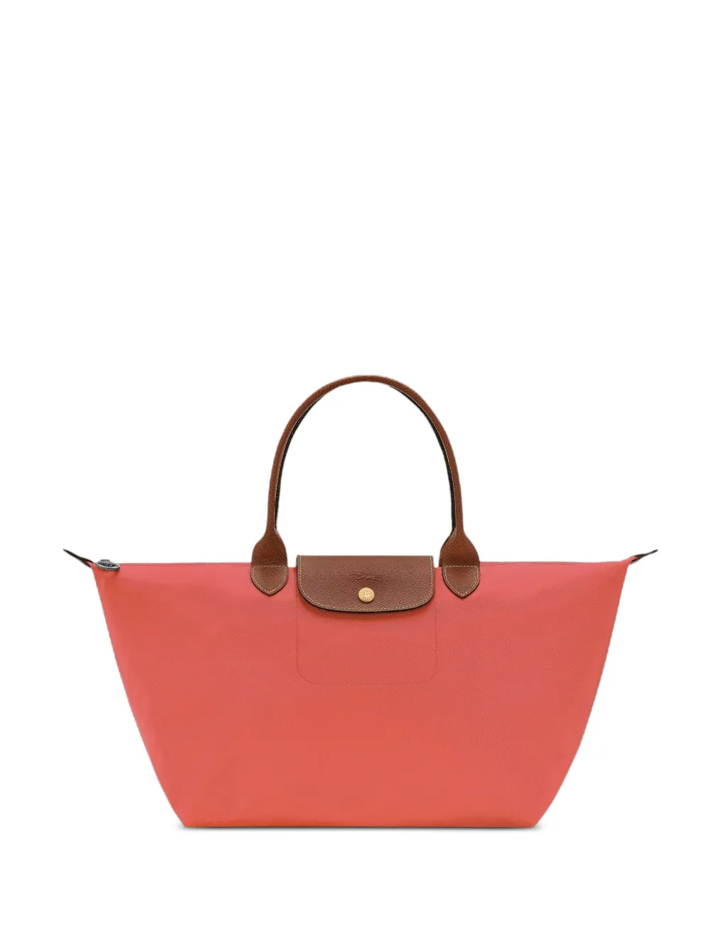 Longchamp Le Pliage leather-trim tote bag - Arancione