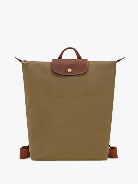 Longchamp Lona leather-trim backpack