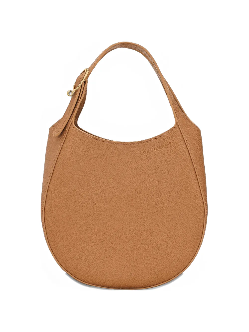 Longchamp Le Foulonné grained-leather bucket bag - Braun