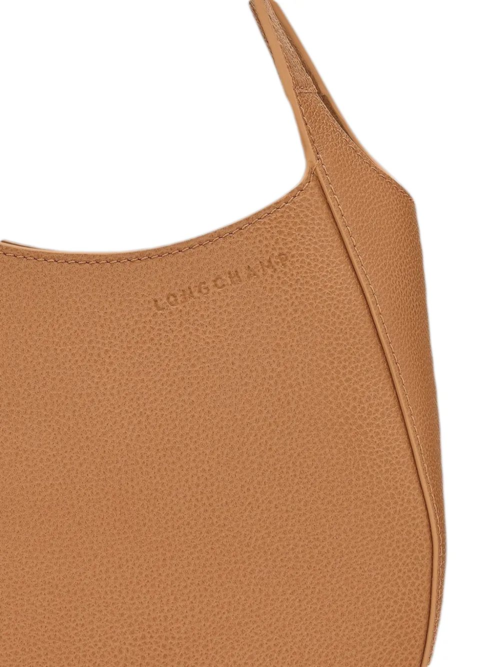 Longchamp Le Foulonné bucket-tas van bewerkt leer Bruin