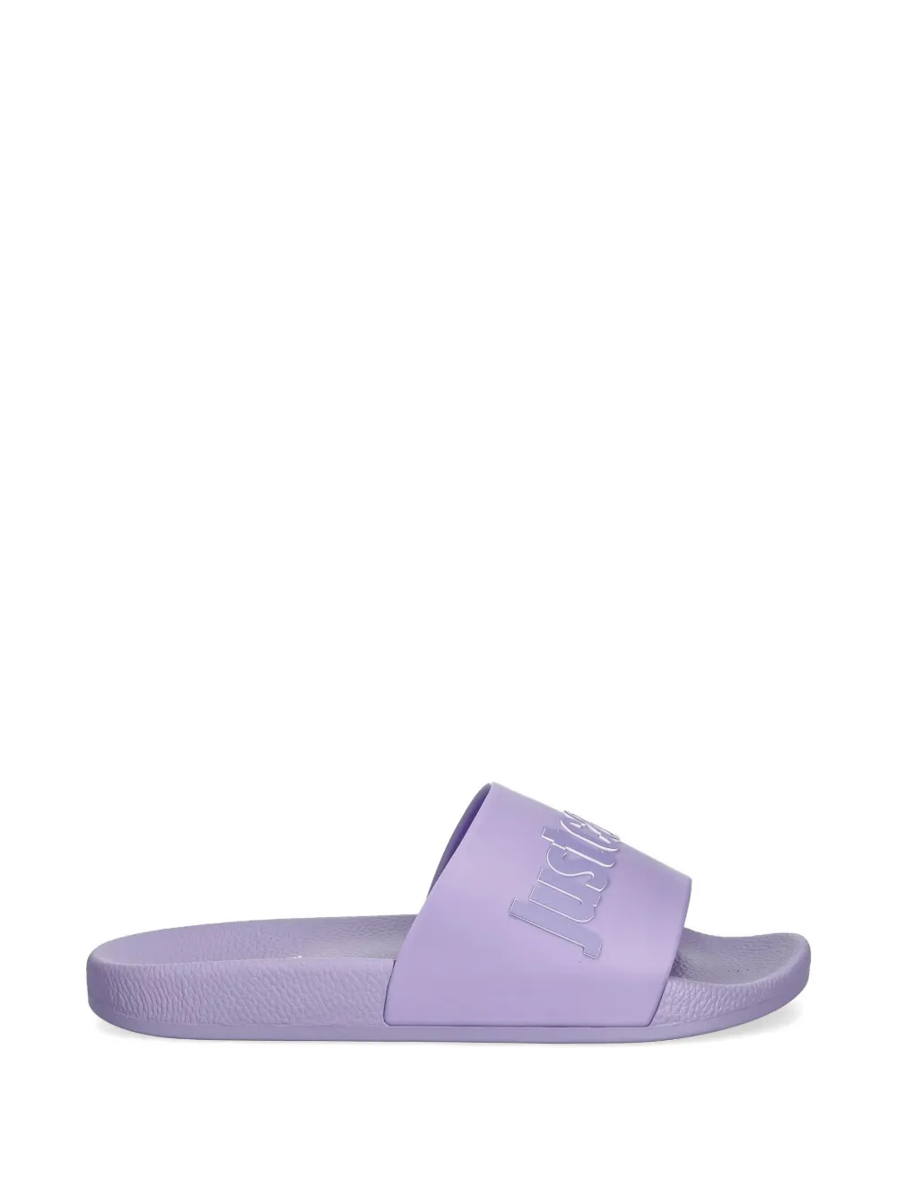 Just Cavalli logo-embossed slides - Violett