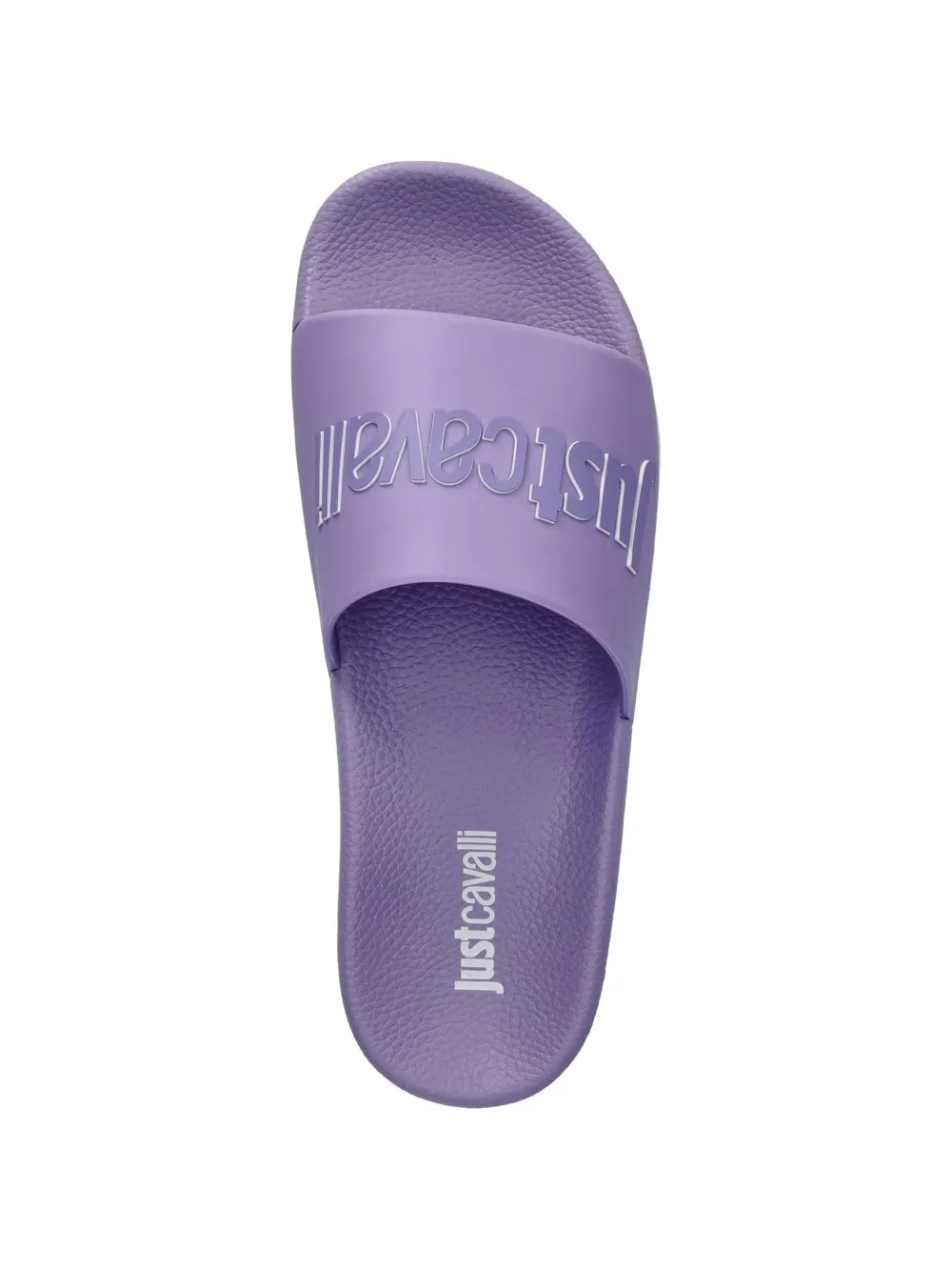 Just Cavalli logo-embossed slides Paars